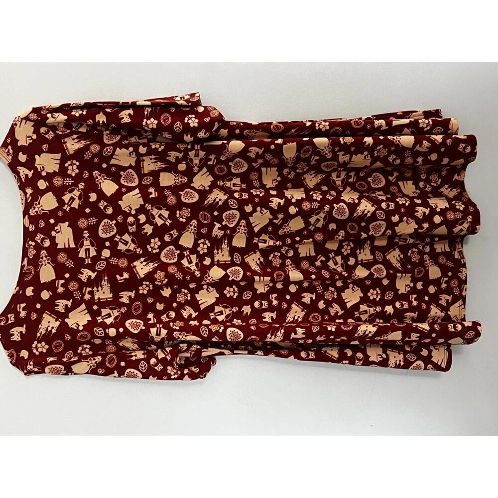 Women's Burgundy Dress with Playful Pattern